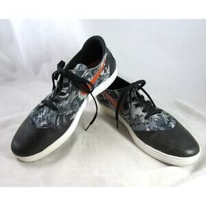 Nike SB Lunar One Shot Strike and Destroy Sneakers Shoes Black Orange Size 10.5